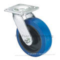 6'' Shock Absorber Blue Elastic Rubber Heavy Duty Caster Wheels Wholesale